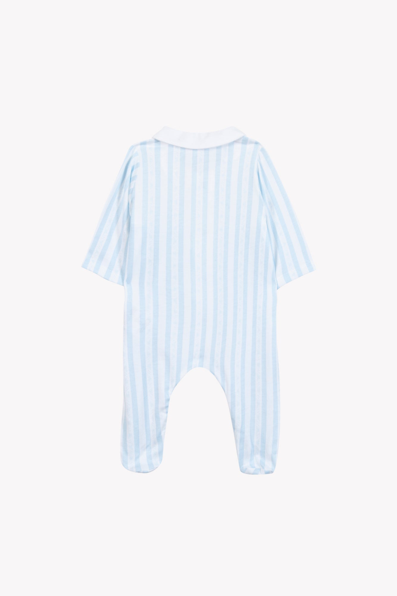 Pyjamas - Hellblau Baumwolle Streifens