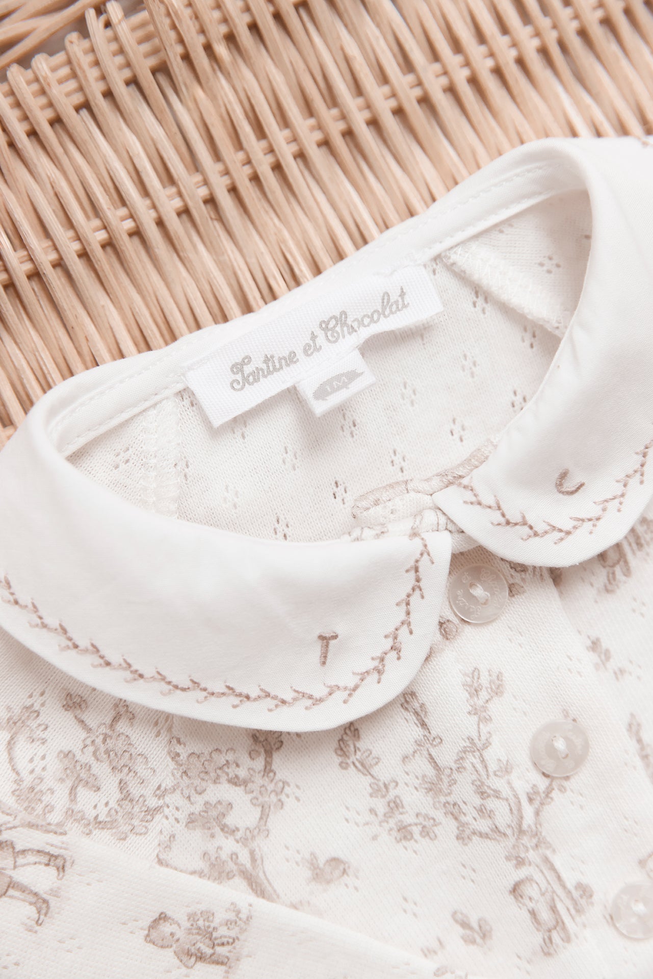 Pyjama - Ecru imprimé jardin fantastique