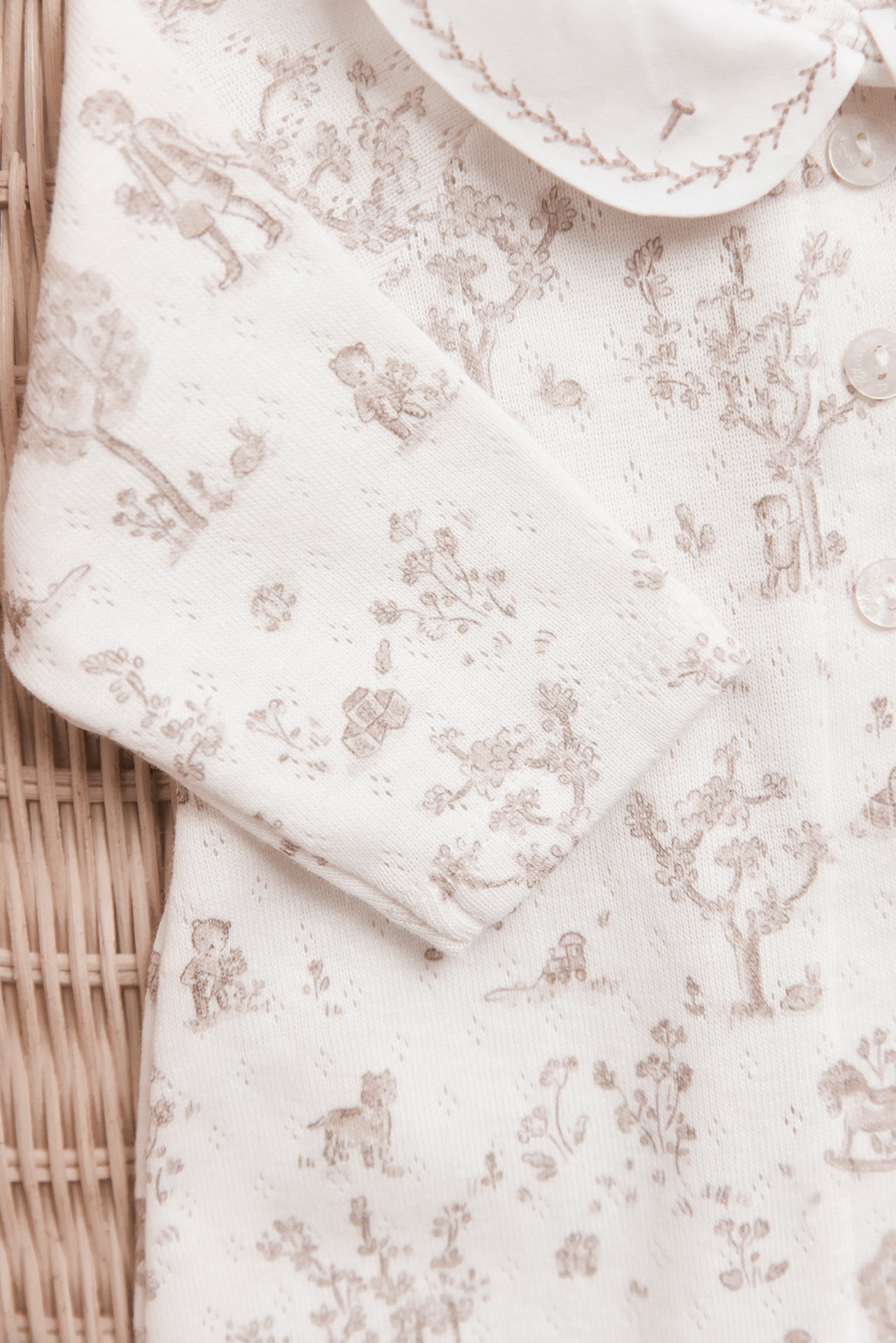 Pyjama - Ecru imprimé jardin fantastique