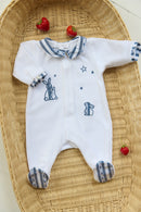 Pyjamas - Marineblau Samt Kaninchen