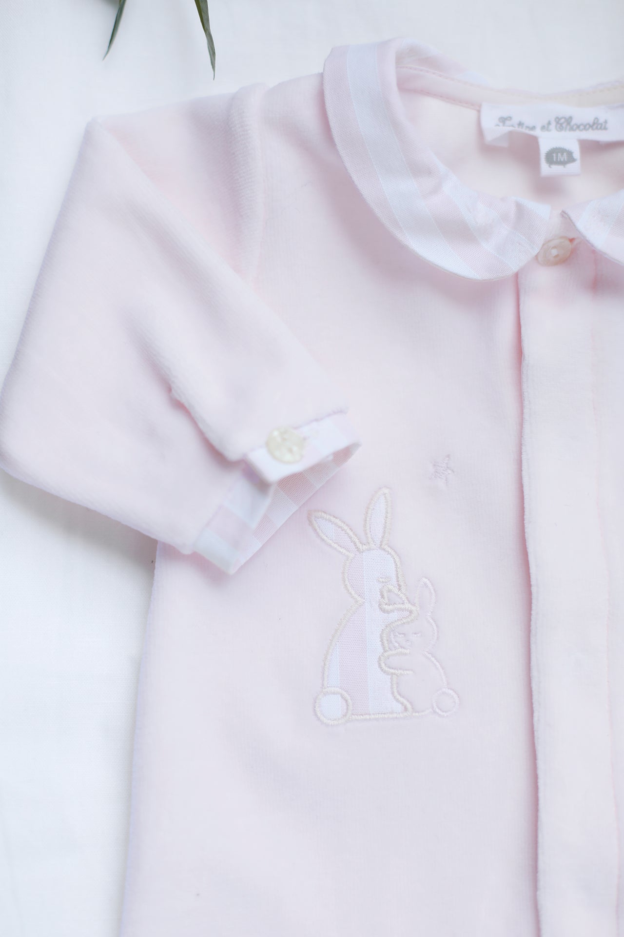 Pyjama - Rose pâle velours lapin