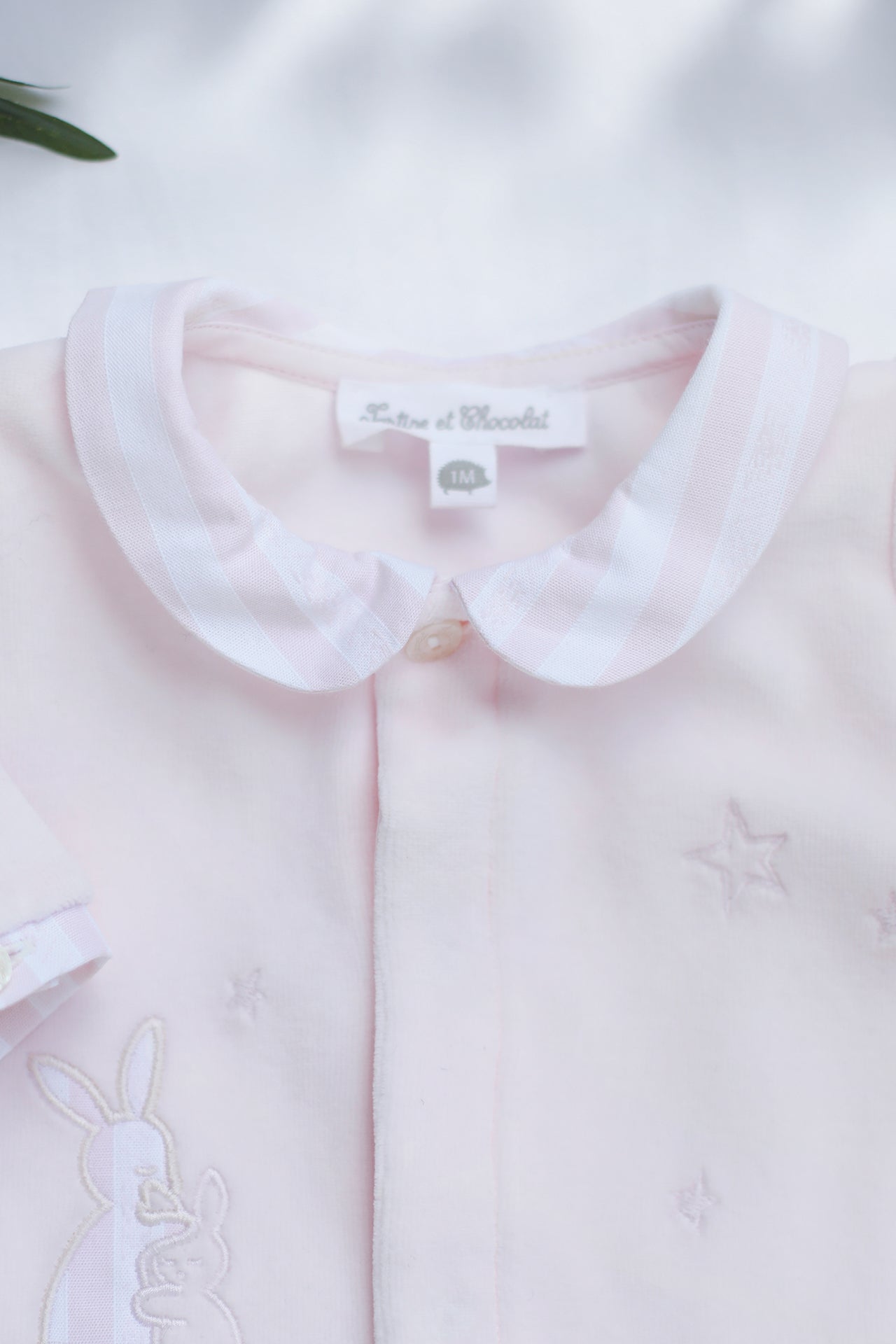 Pyjama - Rose pâle velours lapin
