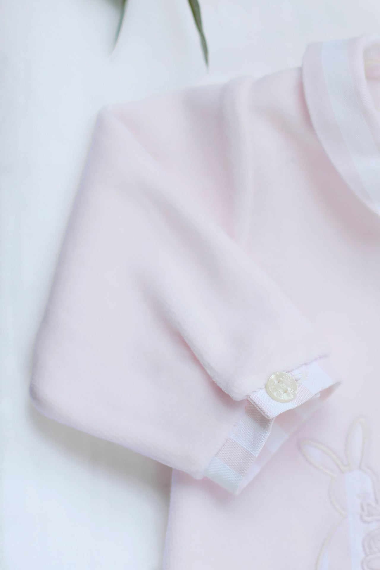 Pyjama - Rose pâle velours lapin