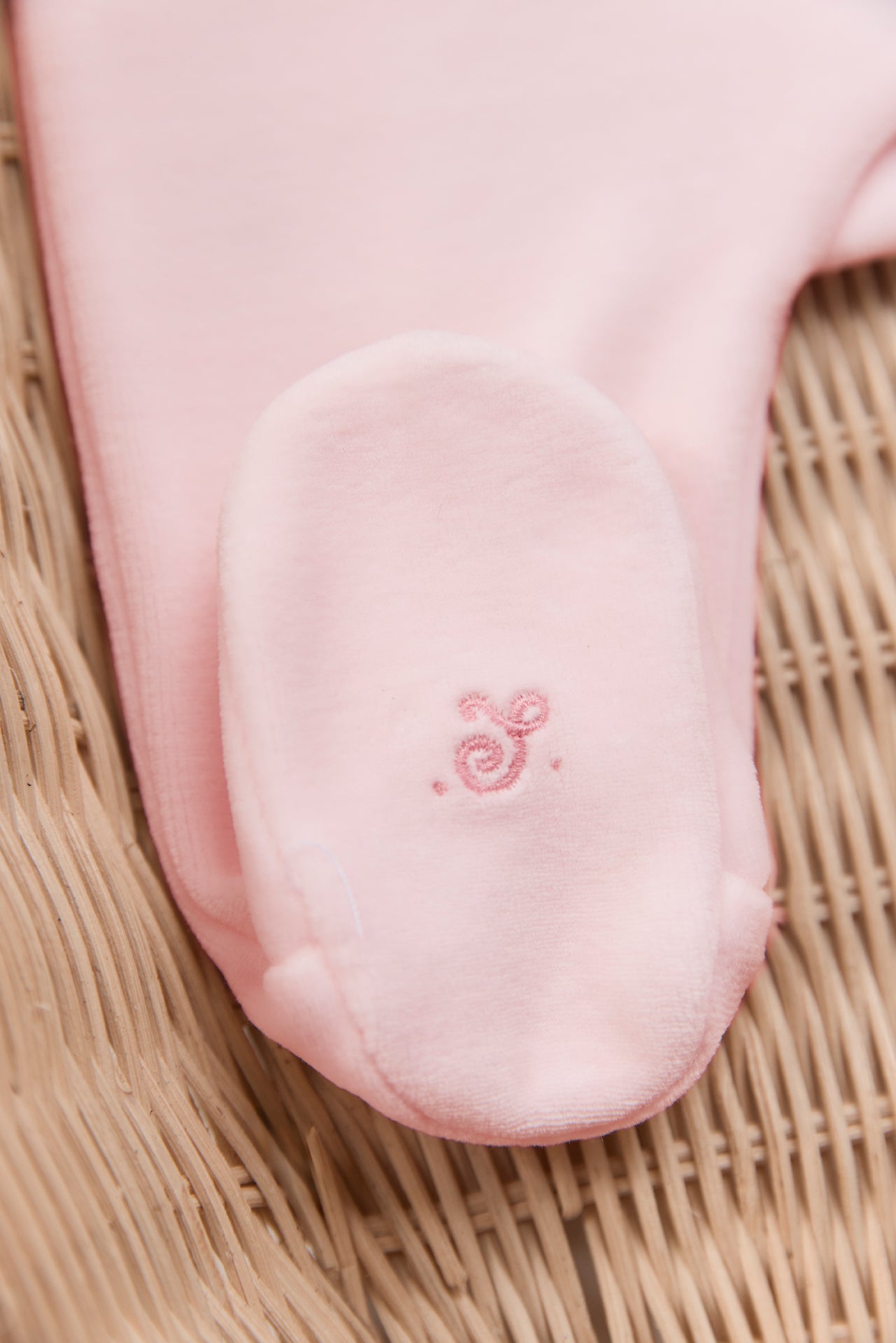 Pajamas - Pale pink Velvet flowery alphabet book