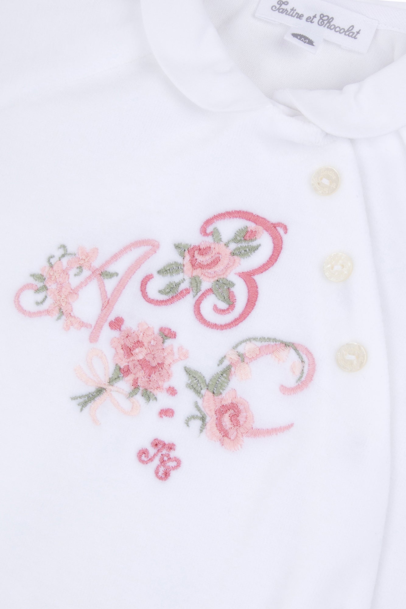 Pyjamas - Weiss Samt blumiges Alphabetbuch