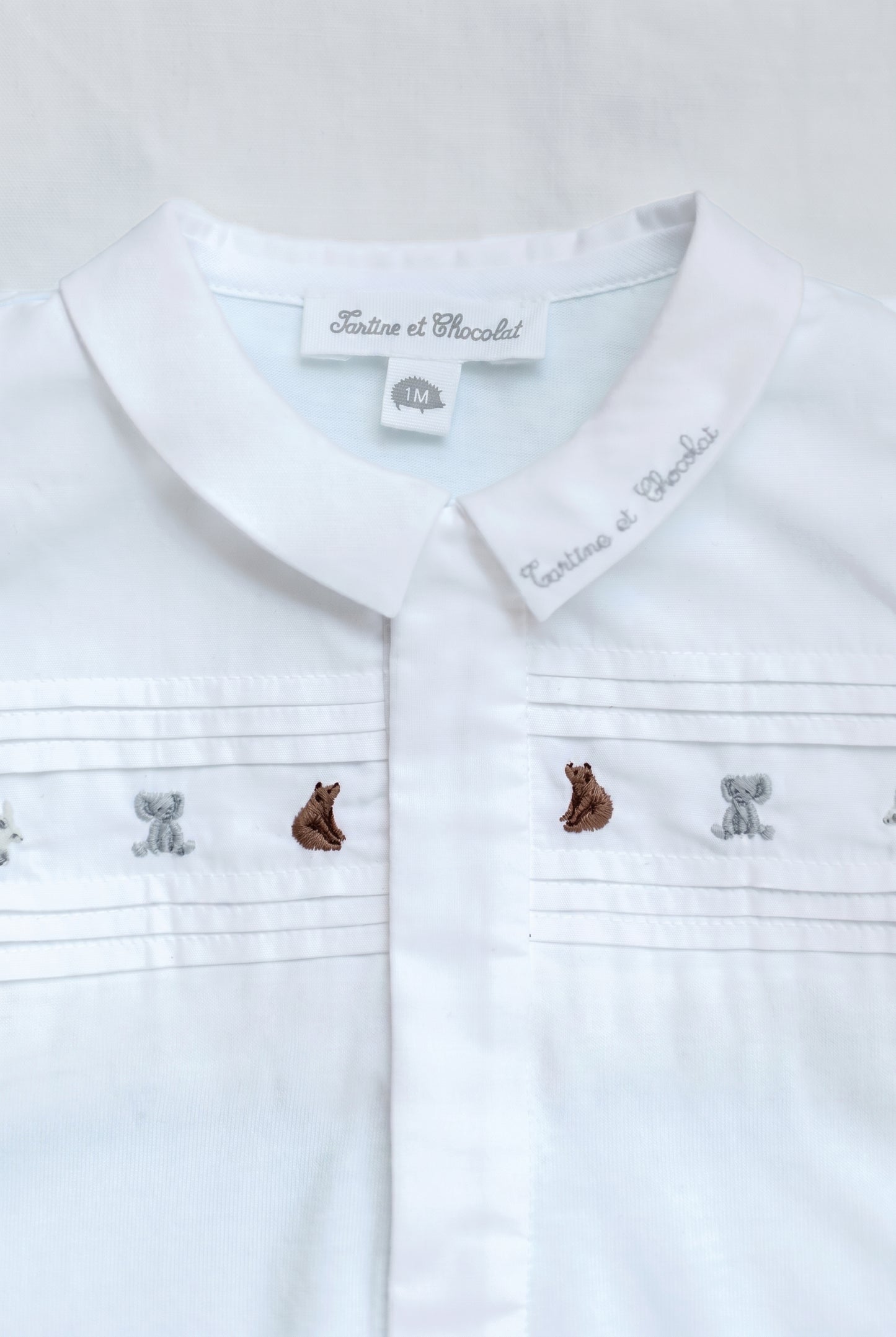 Pijama - Blanco patrón de animales de algodón