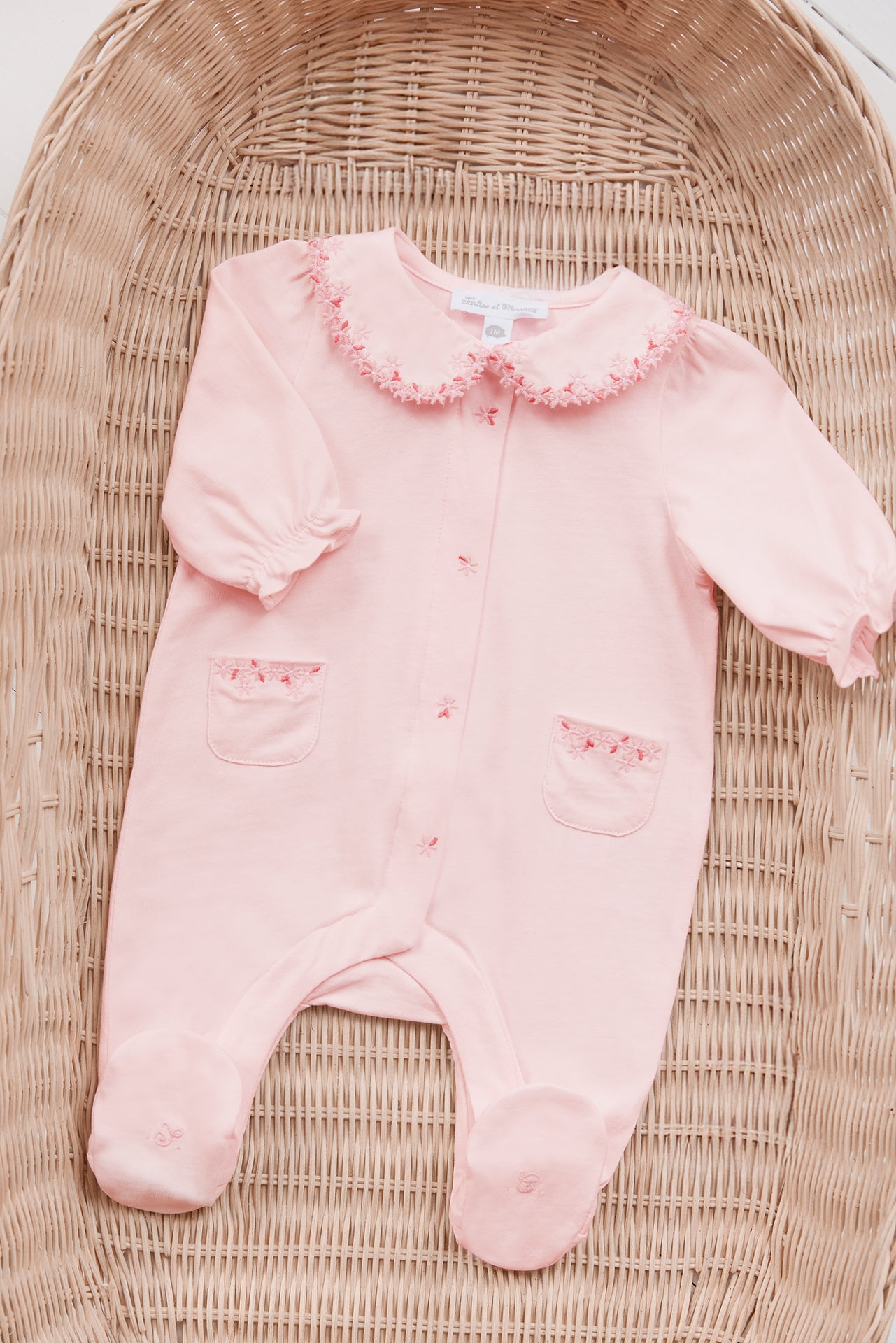 Pajamas - Pale pink Embrodery floral