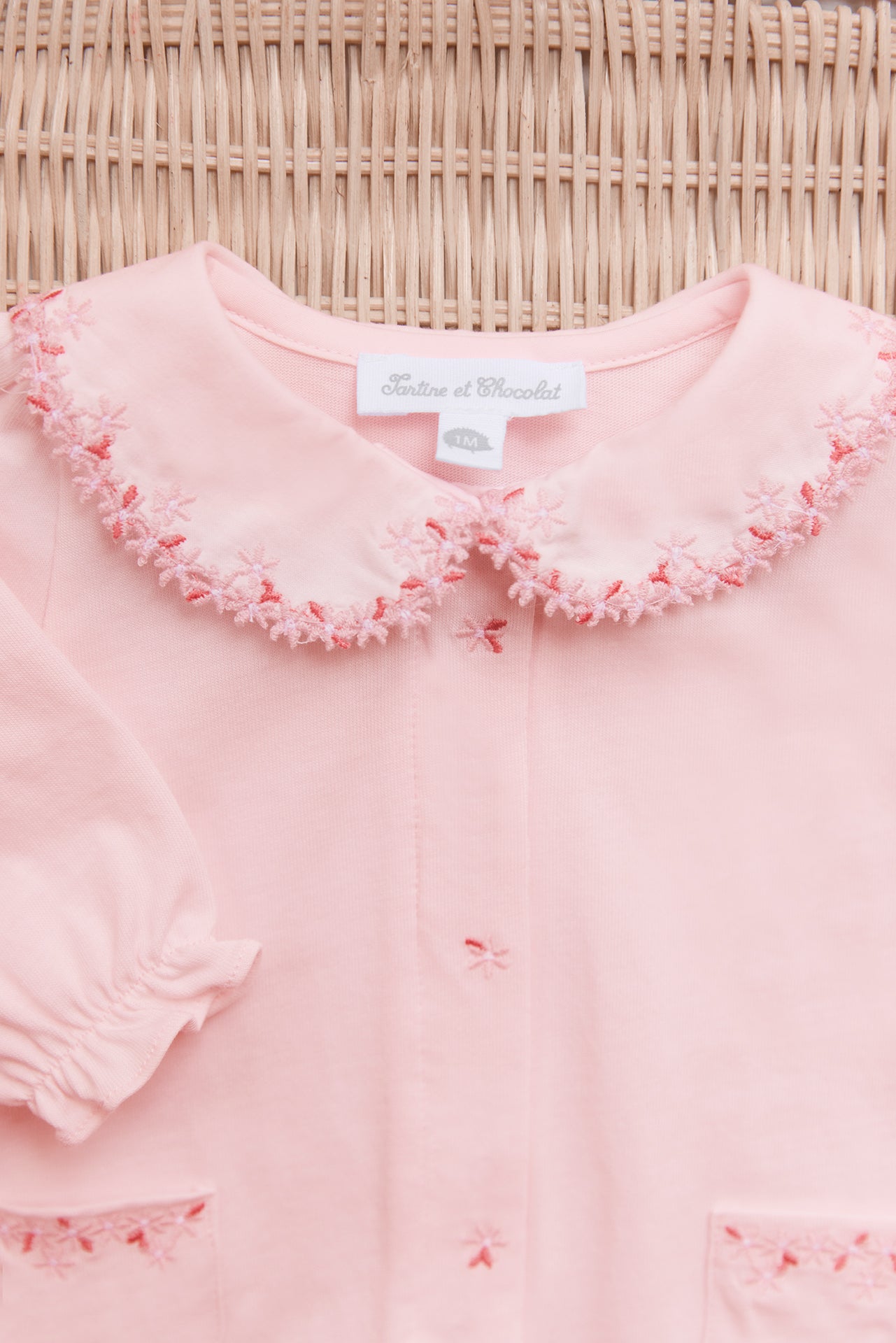 Pajamas - Pale pink Embrodery floral