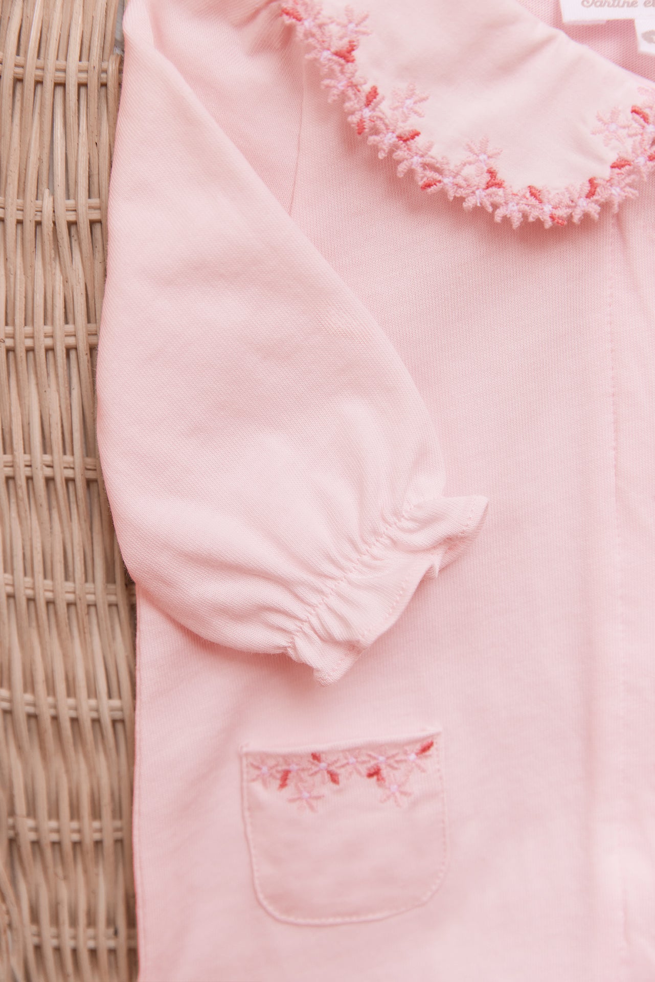 Pajamas - Pale pink Embrodery floral