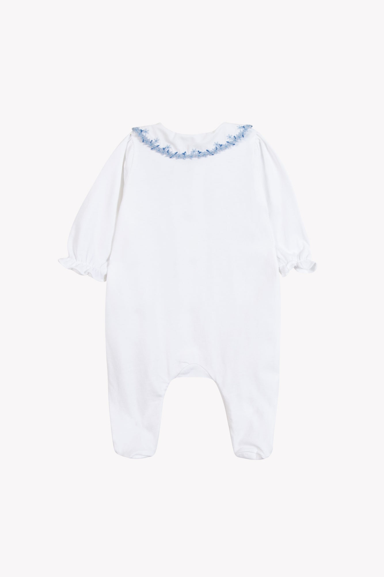 Pyjamas - Weiss Stickerei blumig