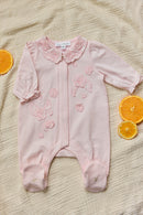 Pyjamas - Blassrosa Blumenrelief