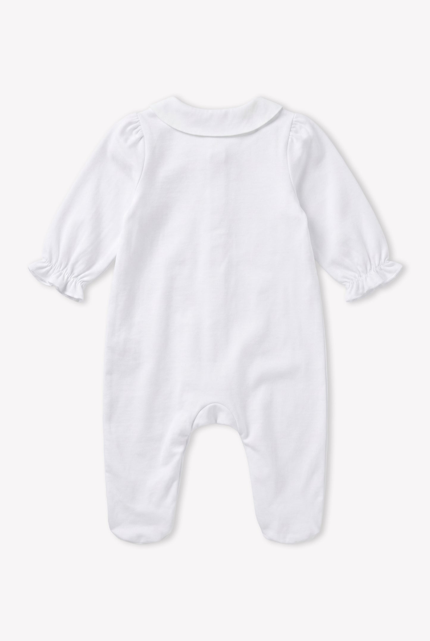 Pyjama - Blanc coton fleur relief