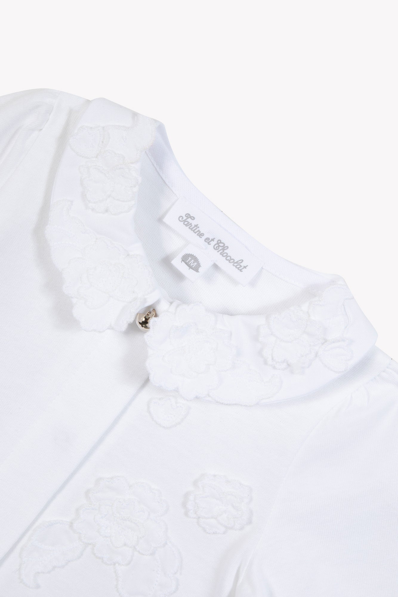 Pyjamas - Weiss Blumenrelief