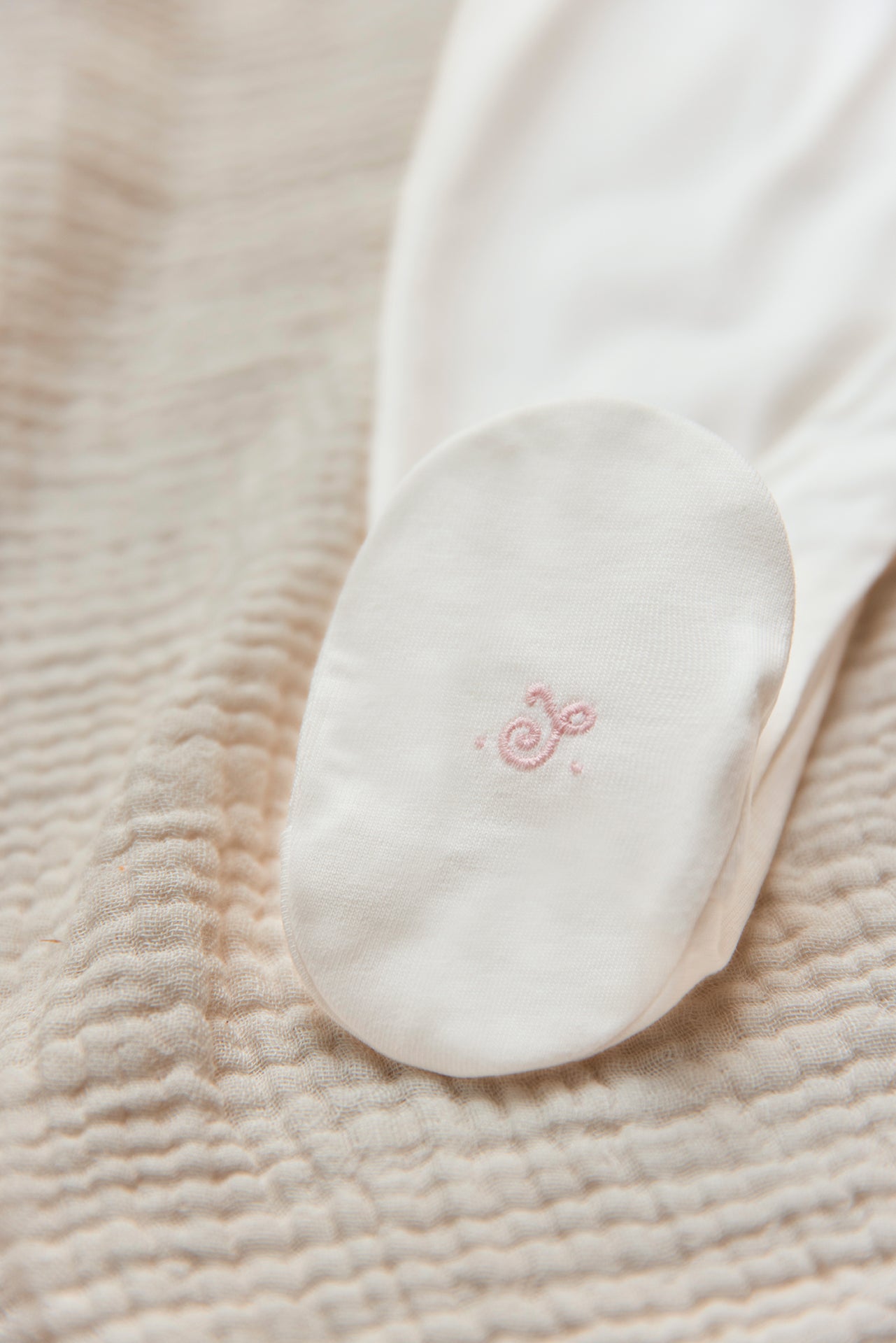 Pajamas - Ecru Collar ruffled cotton