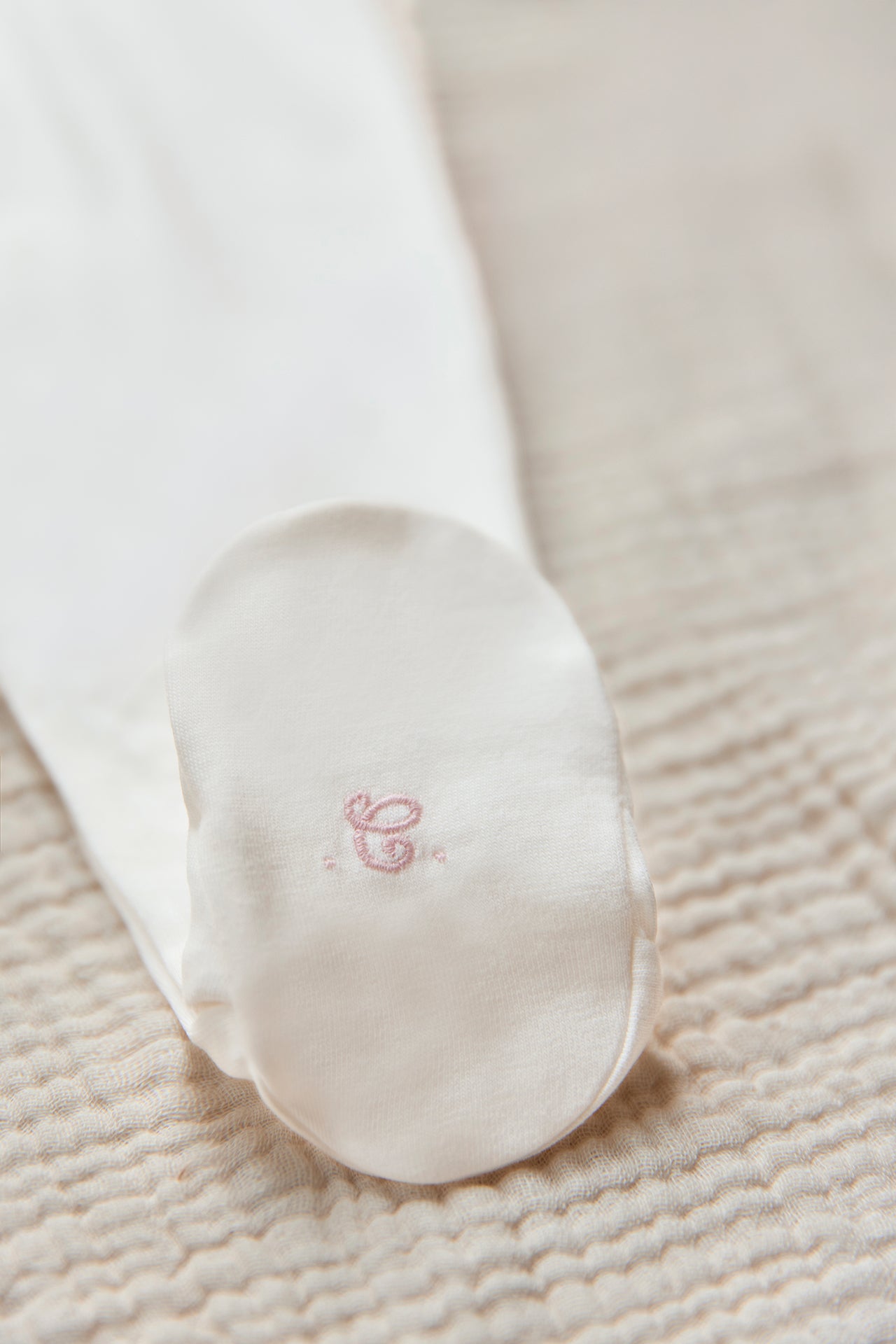 Pajamas - Ecru Collar ruffled cotton