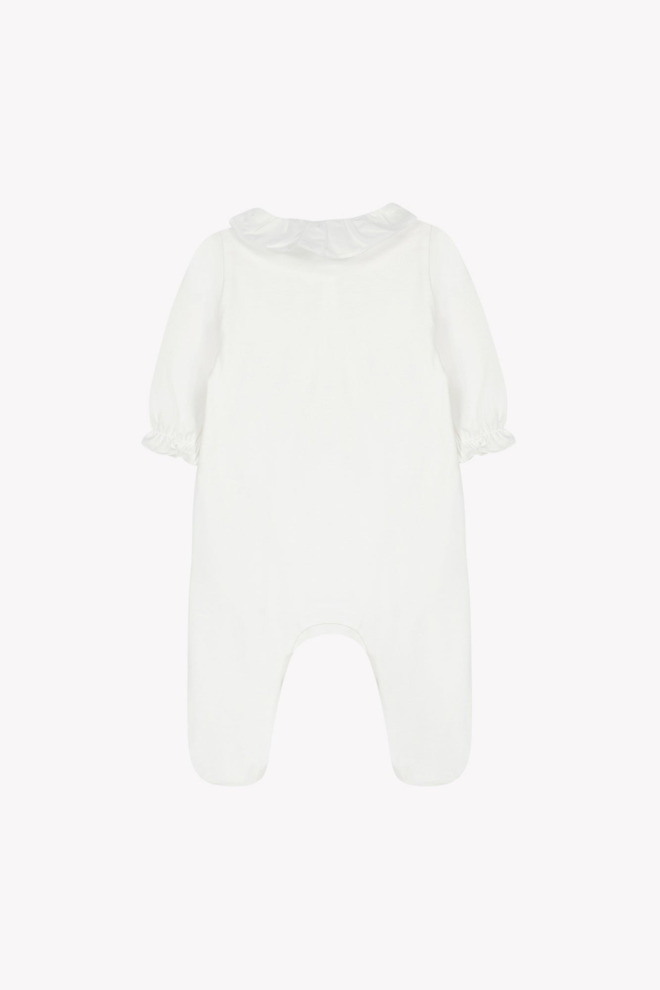 Pajamas - Ecru Collar ruffled cotton