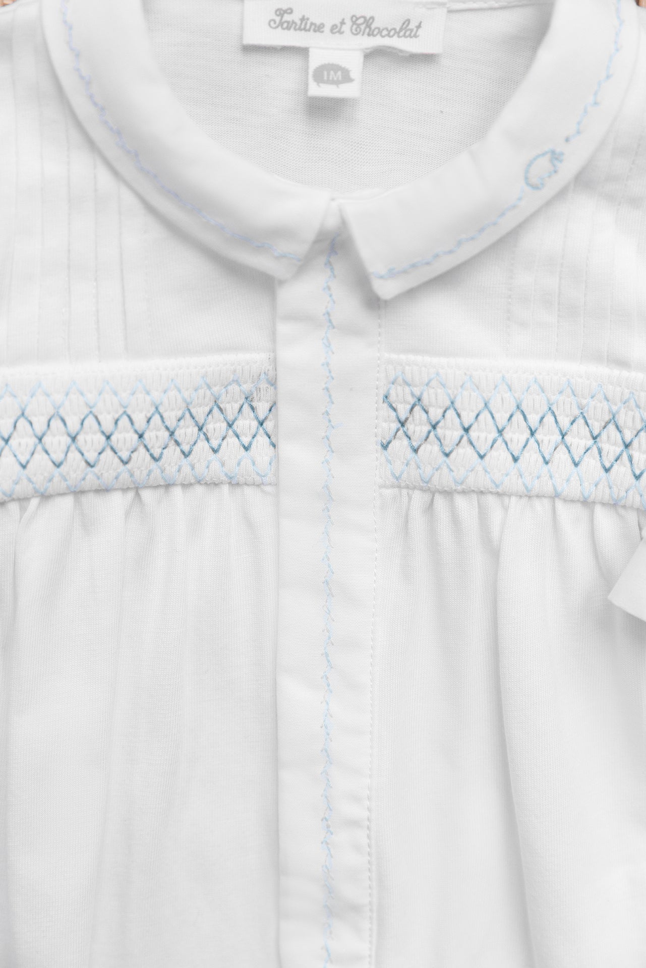 Pyjama - Blanc coton broderie