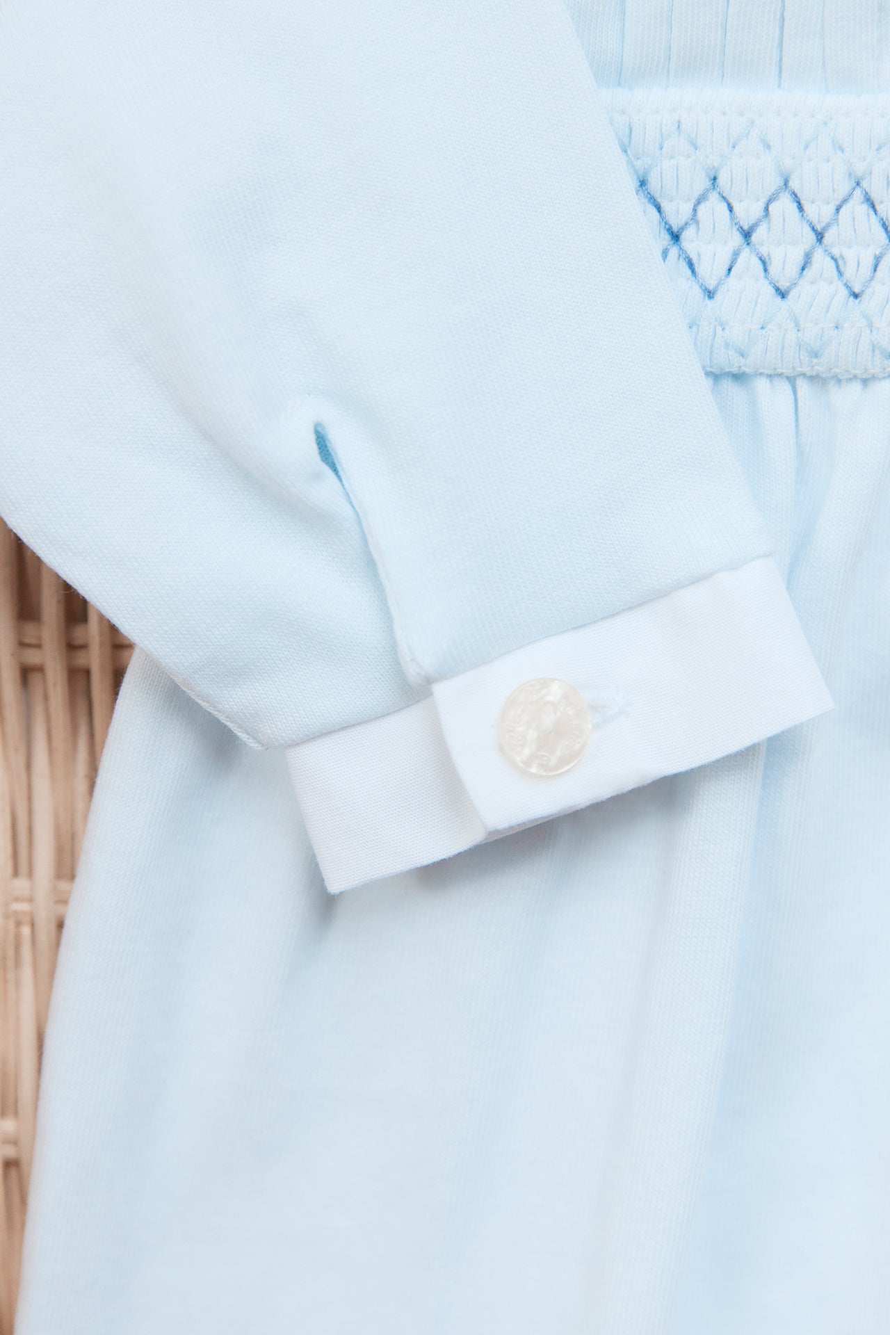 Pyjama - Bleu ciel coton broderie