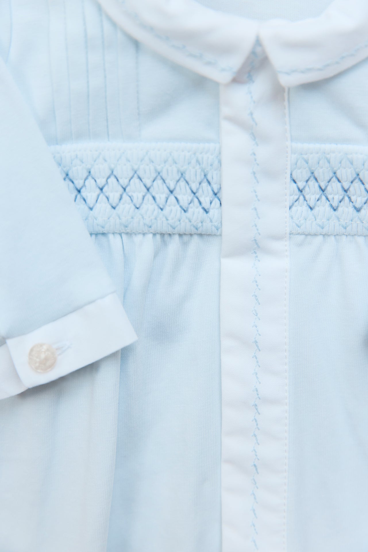 Pyjama - Bleu ciel coton broderie