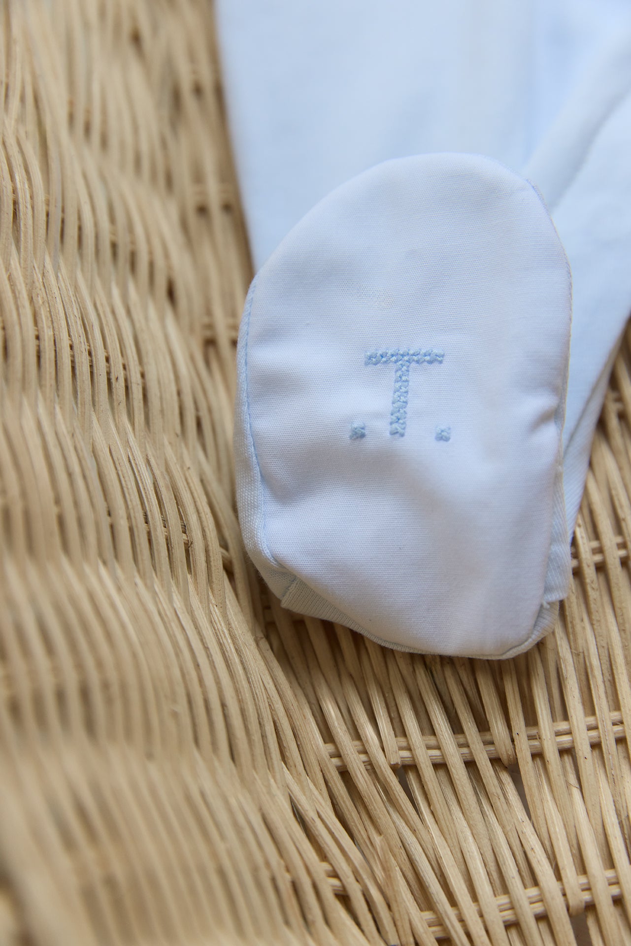 Pyjamas - Hellblau Baumwolle Stickerei