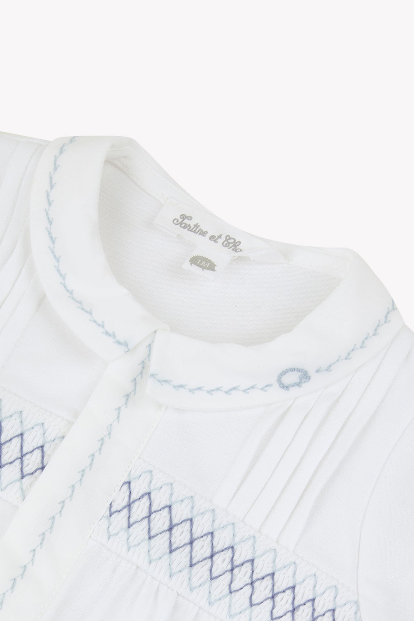 Pyjamas - Weiss Baumwolle Stickerei