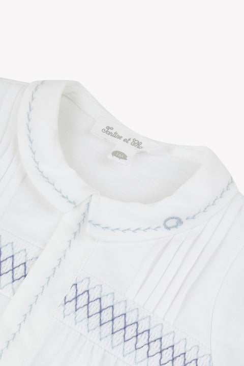 Pyjamas - Weiss Baumwolle Stickerei - Image principale