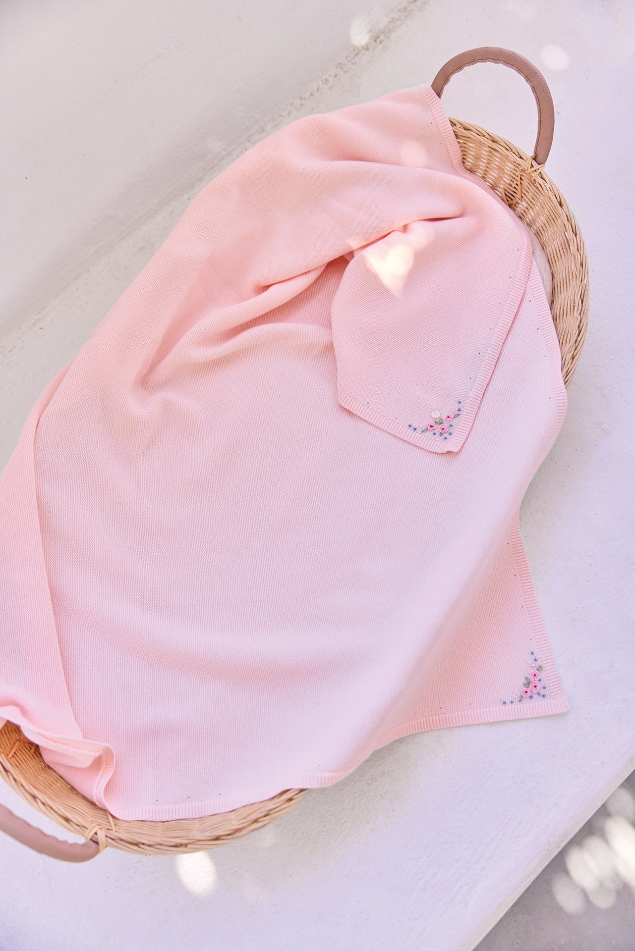 Decke - Rosa  florale Baumwolle