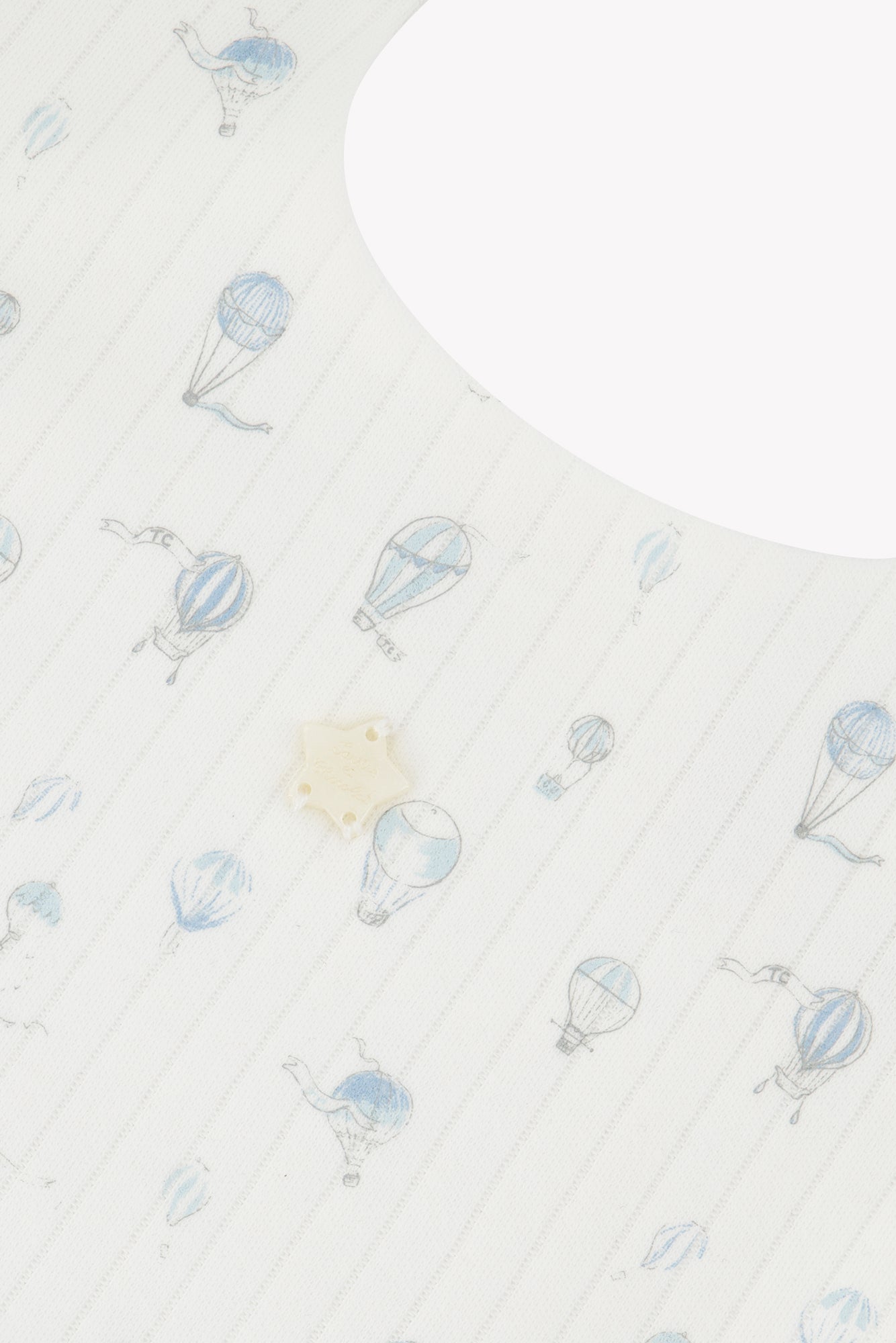 Lätzchen - Ecru Baumwolle DruckHeißluftballon