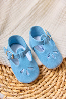 Babyslofjes - Blauw opengewerkte wolk