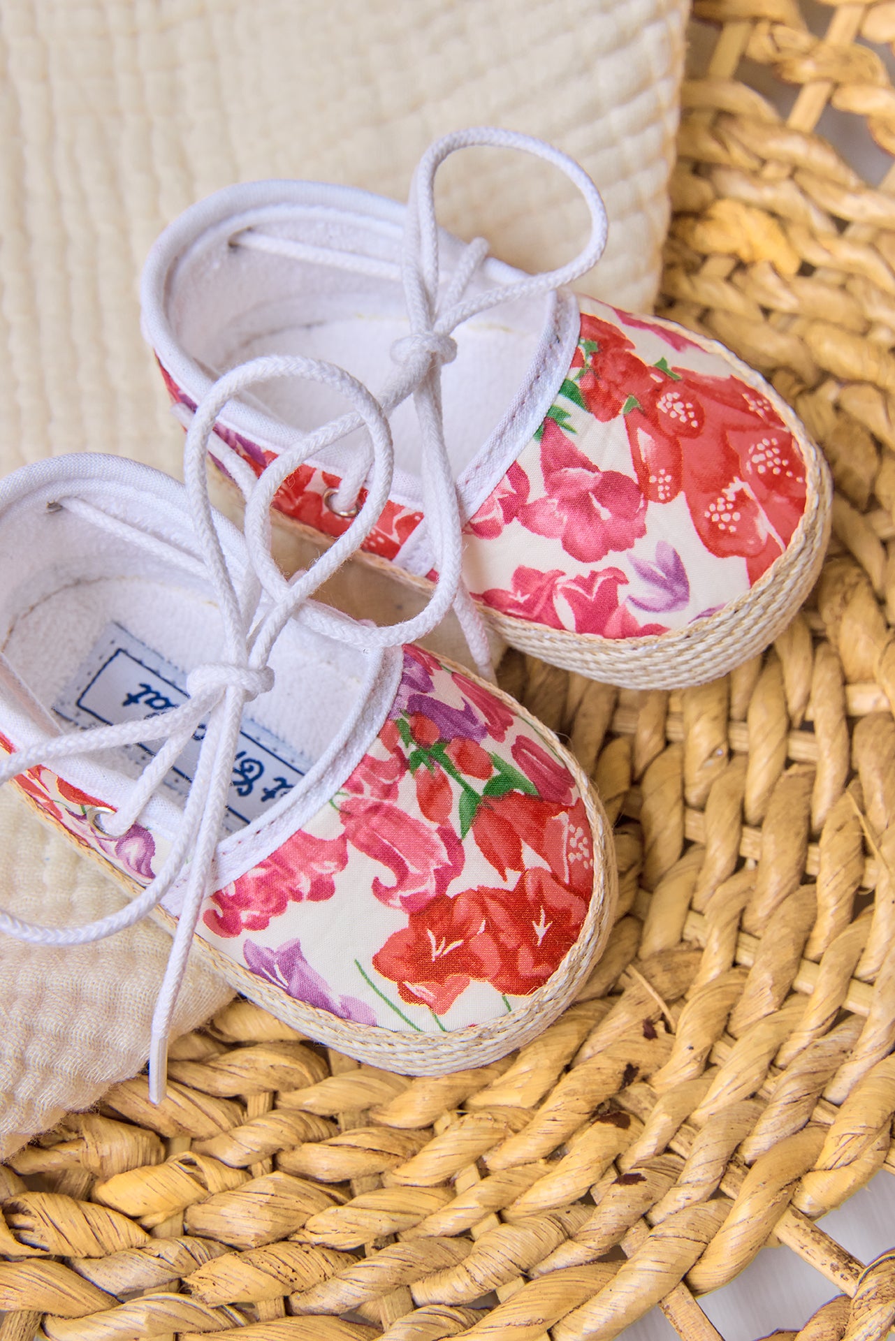 HausschuheEspadrille - Rosa Baumwolle DruckStoff Liberty