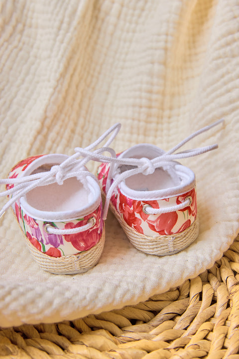 HausschuheEspadrille - Rosa Baumwolle DruckStoff Liberty - Image principale