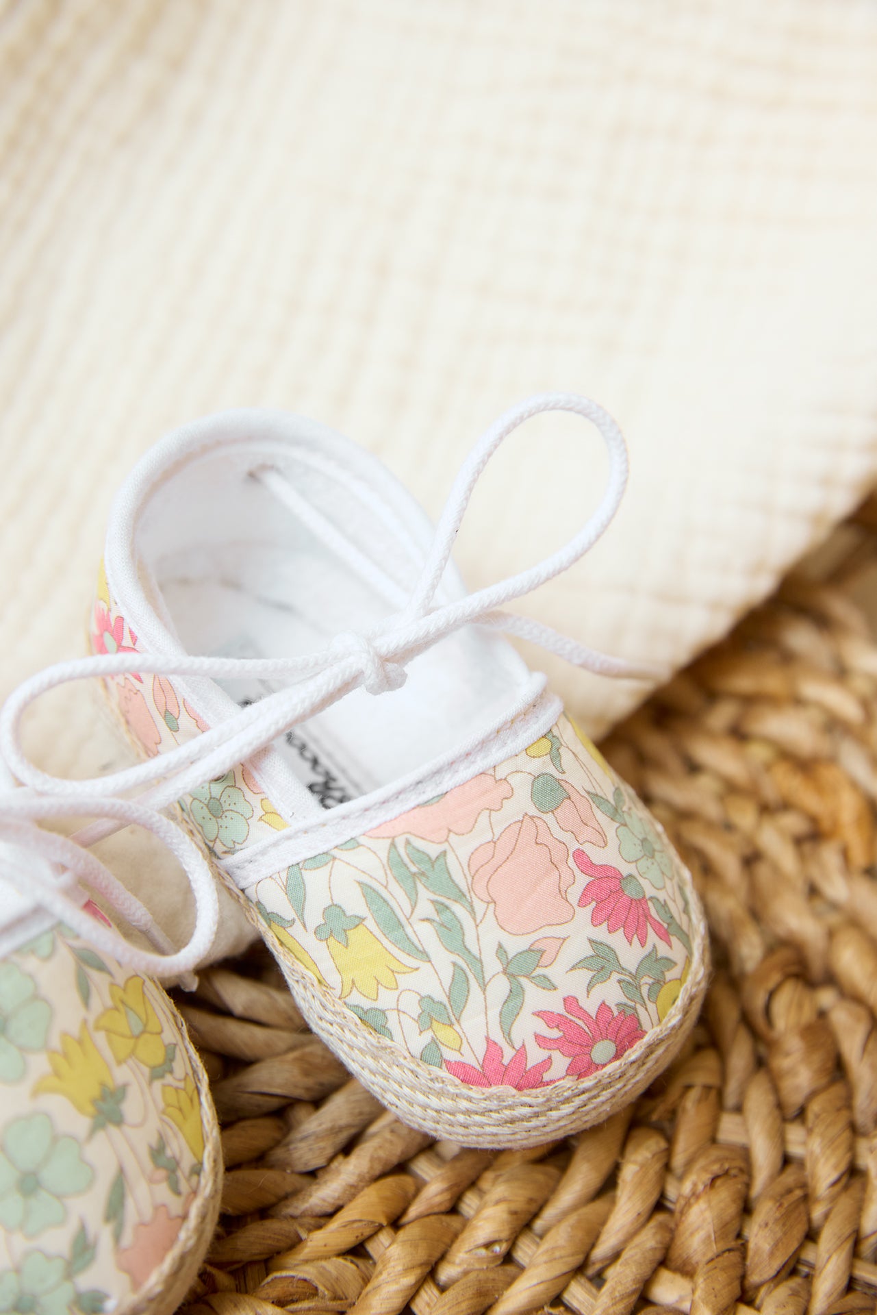 HausschuheEspadrille – Zitrusbaumwolle DruckStoff Liberty