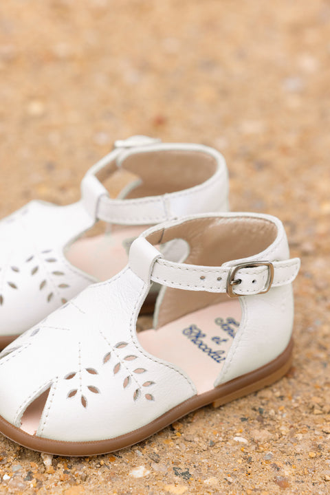 Sandales Premiers-Pas - Cuir Ecru - Image principale