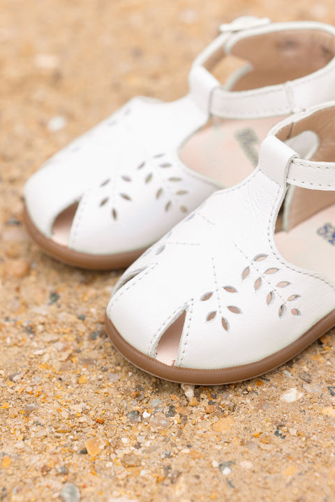 Sandales Premiers-Pas - Cuir Ecru - Image principale