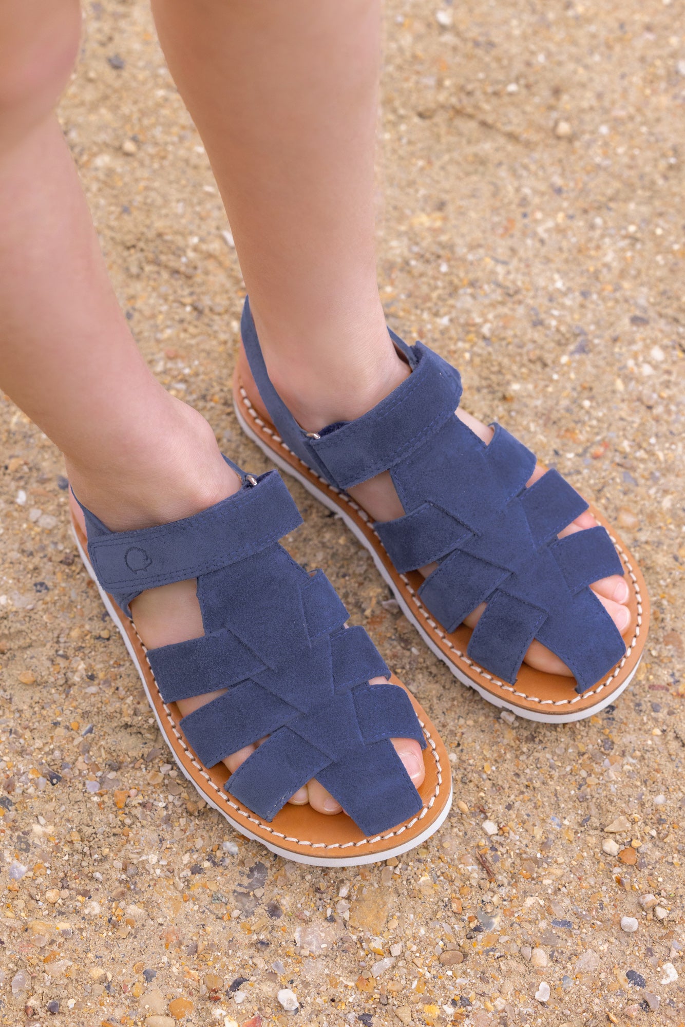 Sandales - Velours Bleu