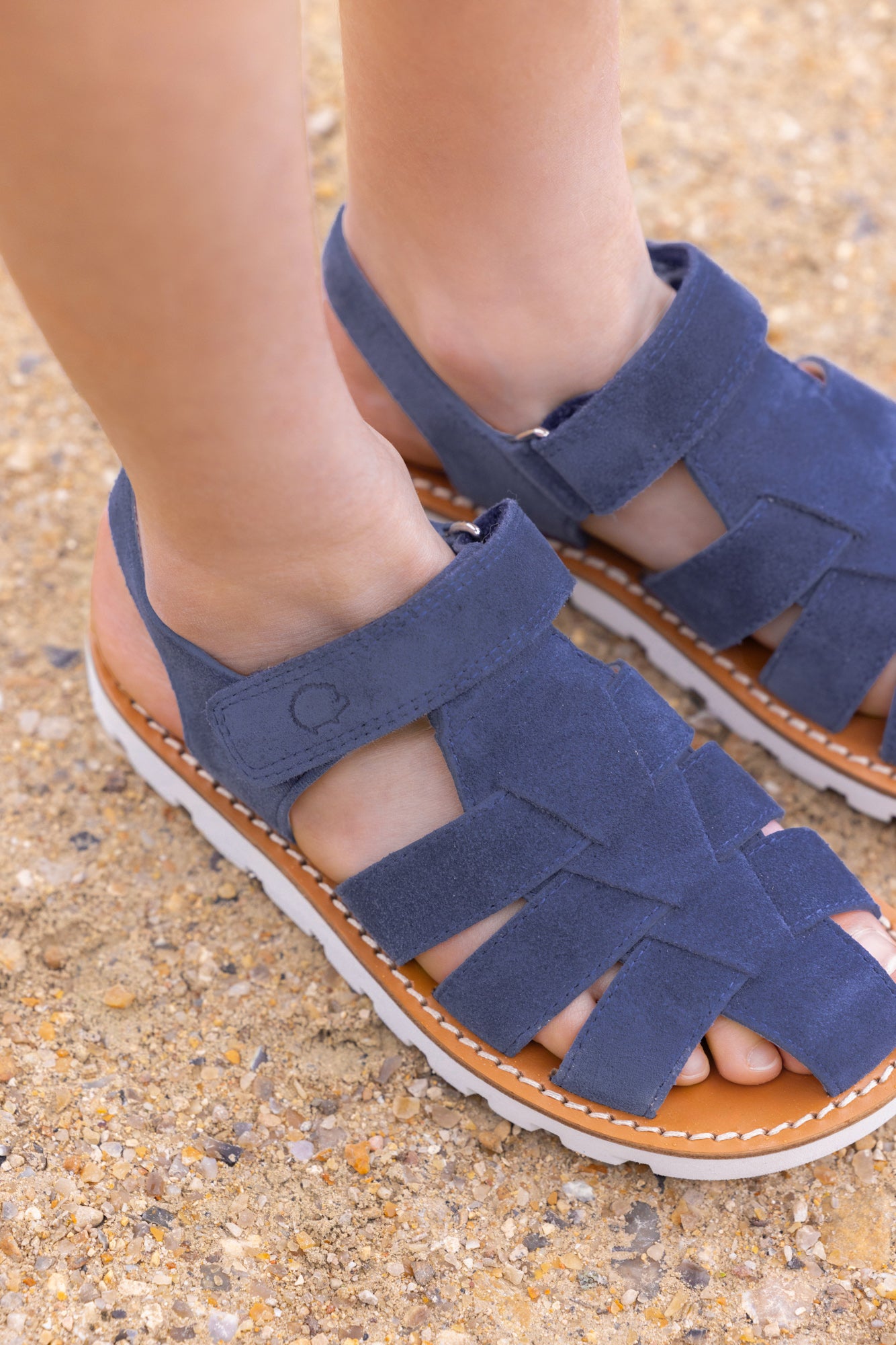 Sandales - Velours Bleu