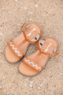 Sandalen - Braunes Krocketleder