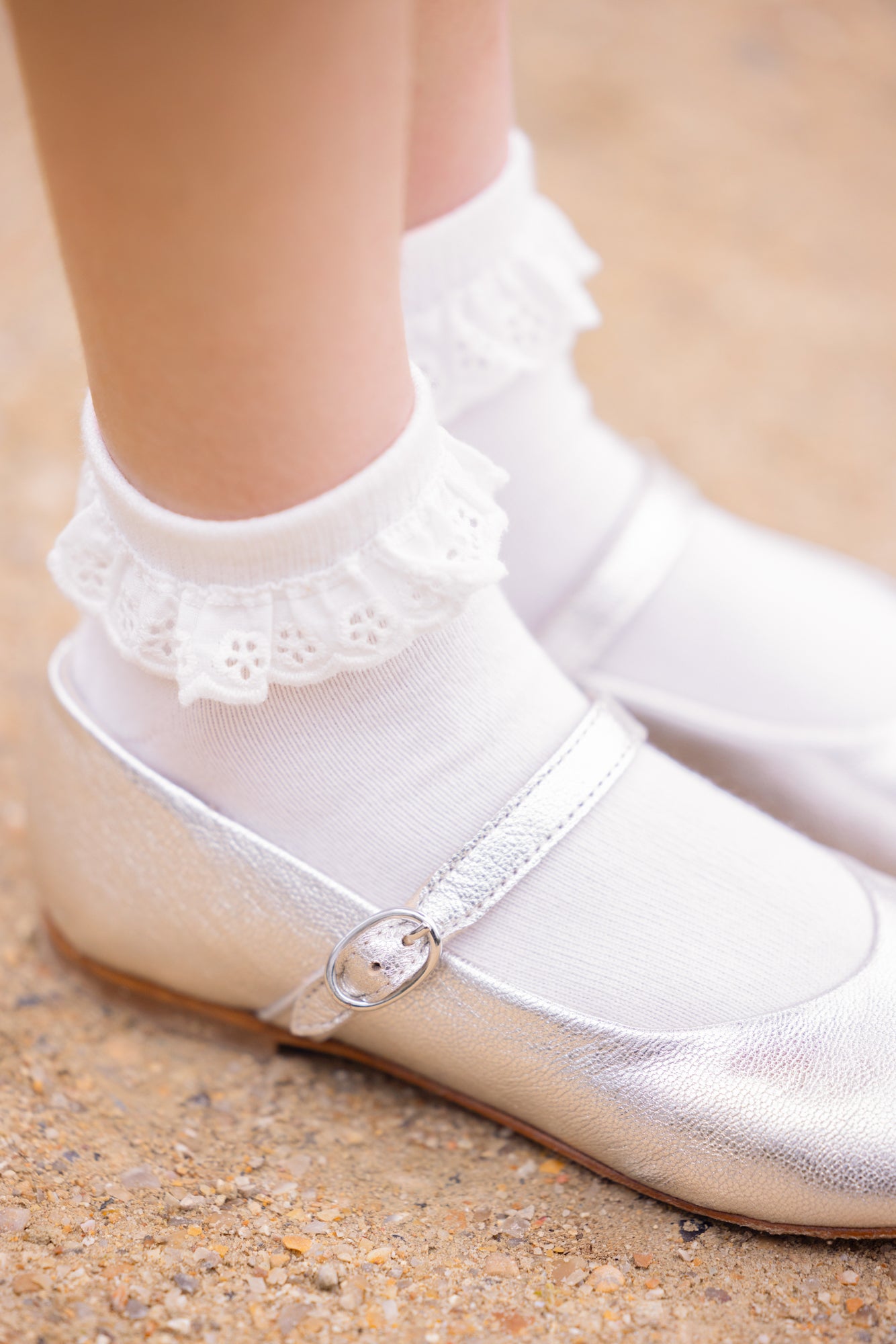 Ballerines - Cuir argent