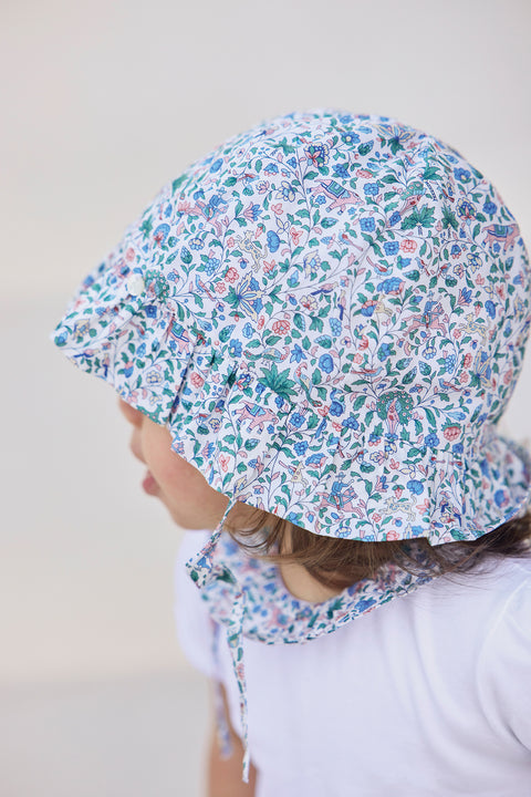 Bob- Blu navy tessuto stampato in cotone Liberty - Image principale