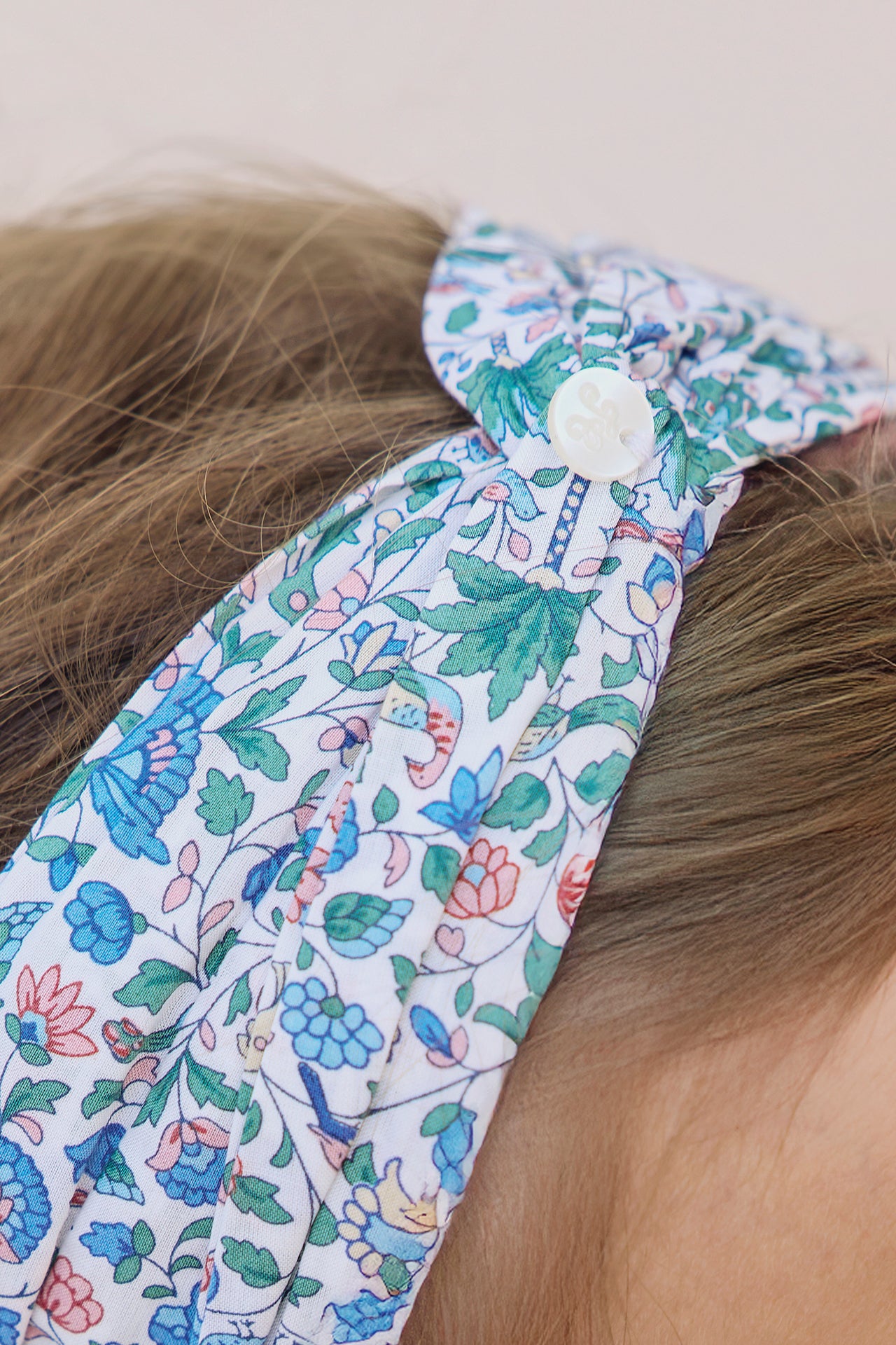 Bandeau - Marine coton imprimé tissu liberty