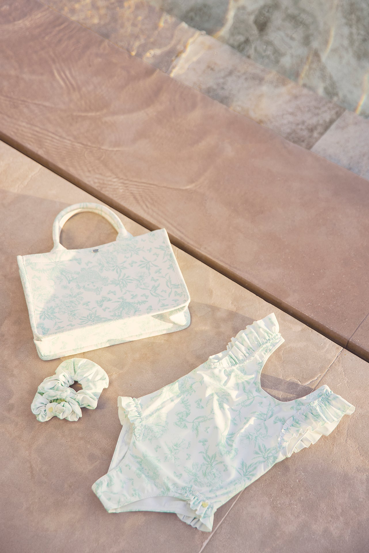 Costume - Verde stampa ispiratrice Toile de Jouy