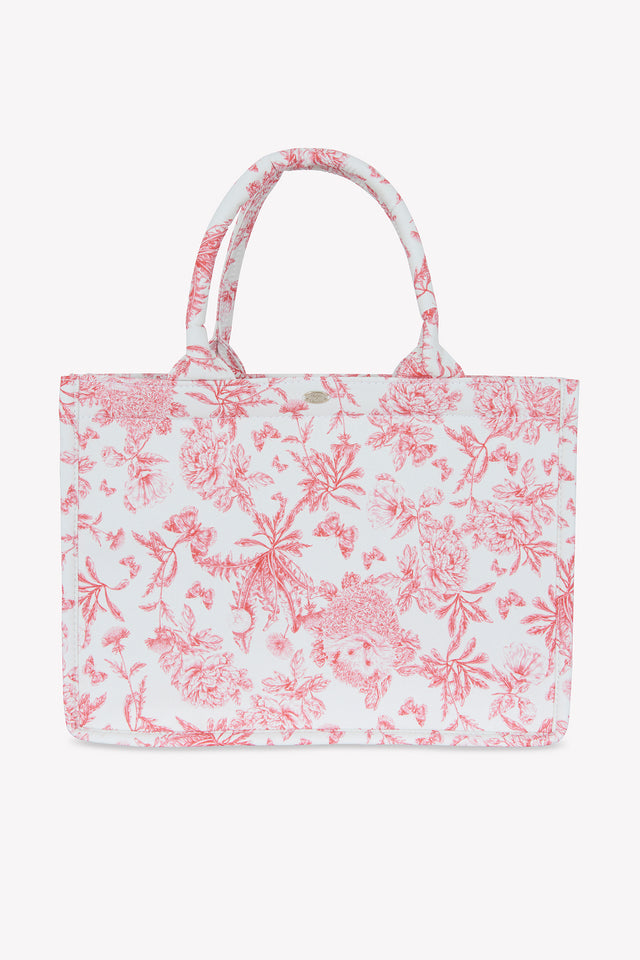 Kleine Einkaufstasche - Rosa DruckInspiration Toile de Jouy - Image principale