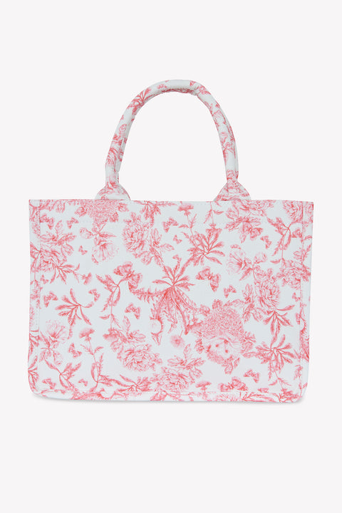 Kleine Einkaufstasche - Rosa DruckInspiration Toile de Jouy - Image principale