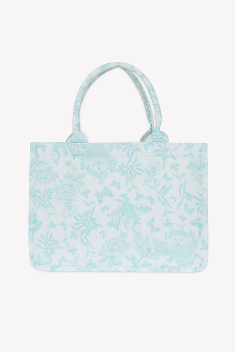 Kleine Einkaufstasche - Grün DruckInspiration Toile de Jouy - Image principale