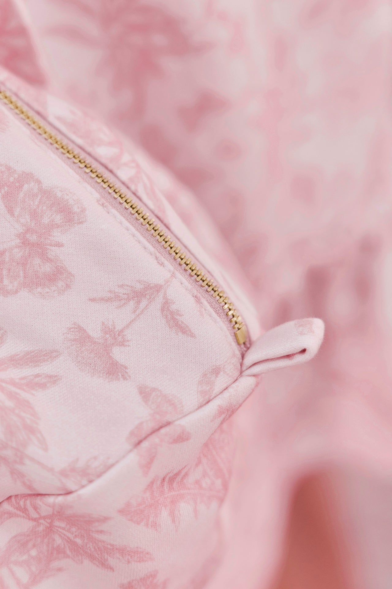 Sac - Rose coton imprimé illustration Toile de Jouy