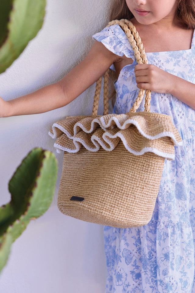 Korb - Beige Rüschenbast - Image principale