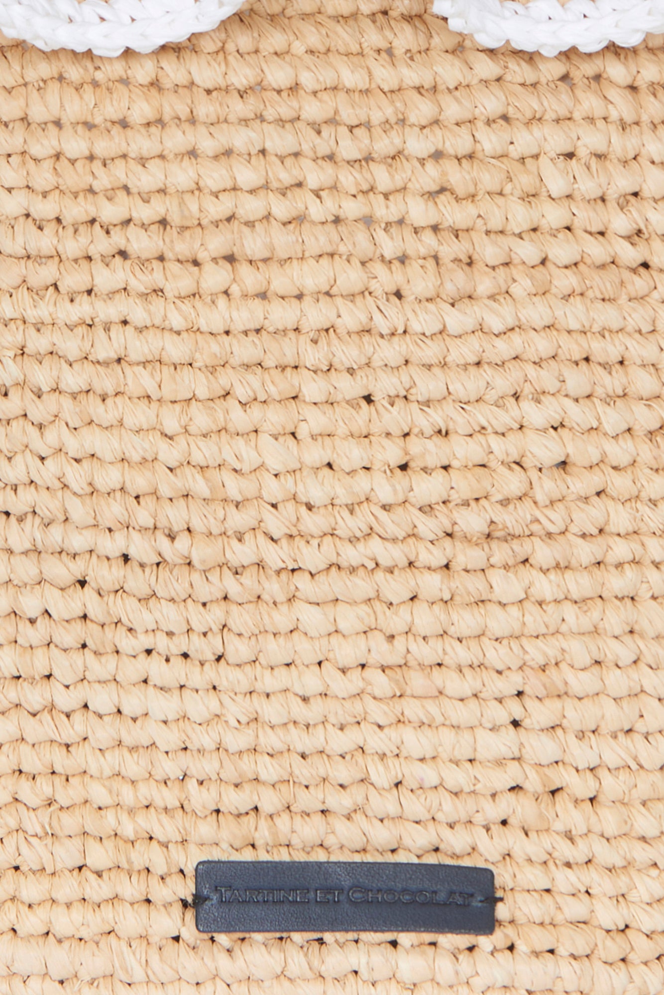 Korb - Beige Rüschenbast