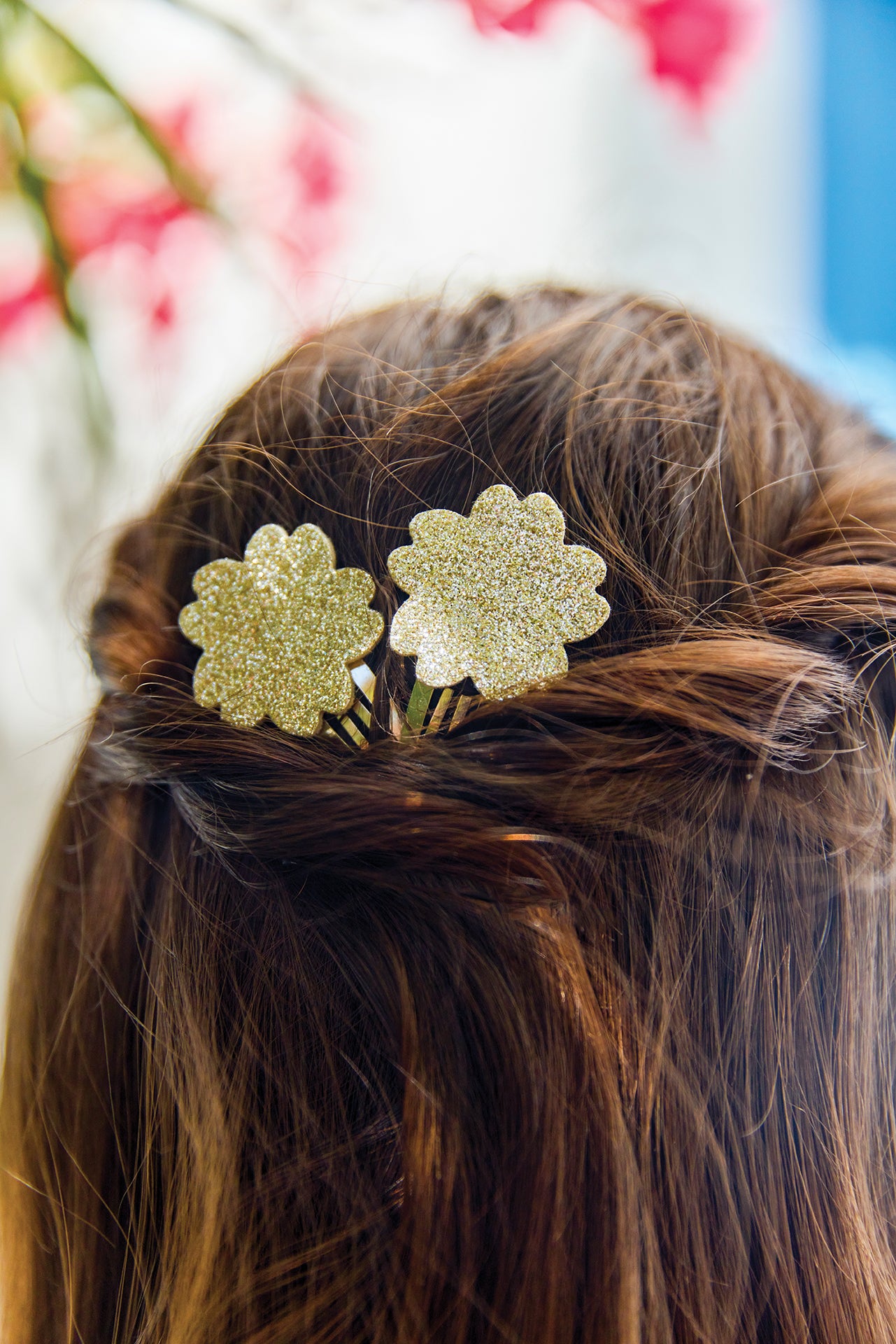 Barrettes - Or paillettes