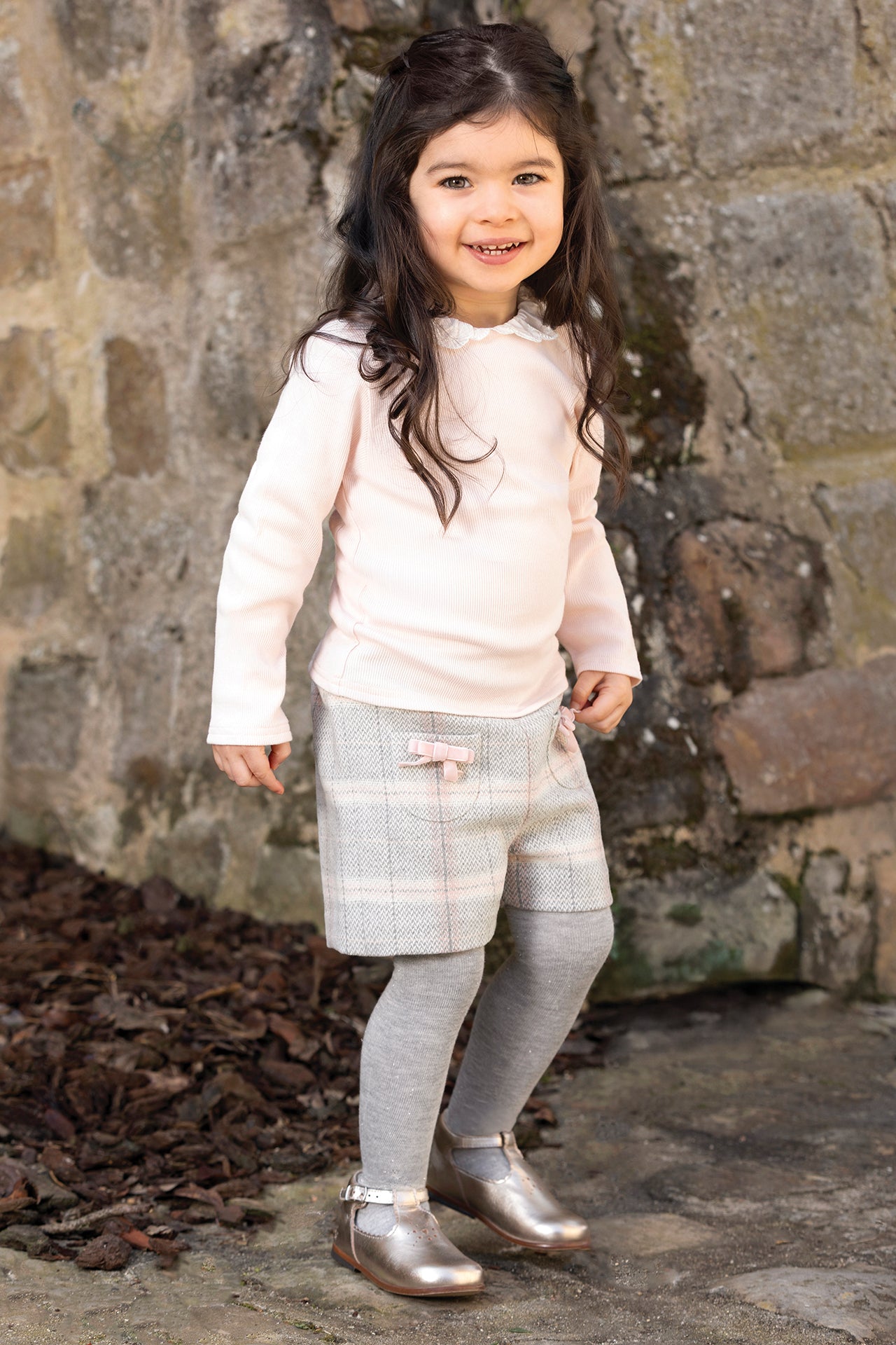 Short - Beige moyen laine carreaux