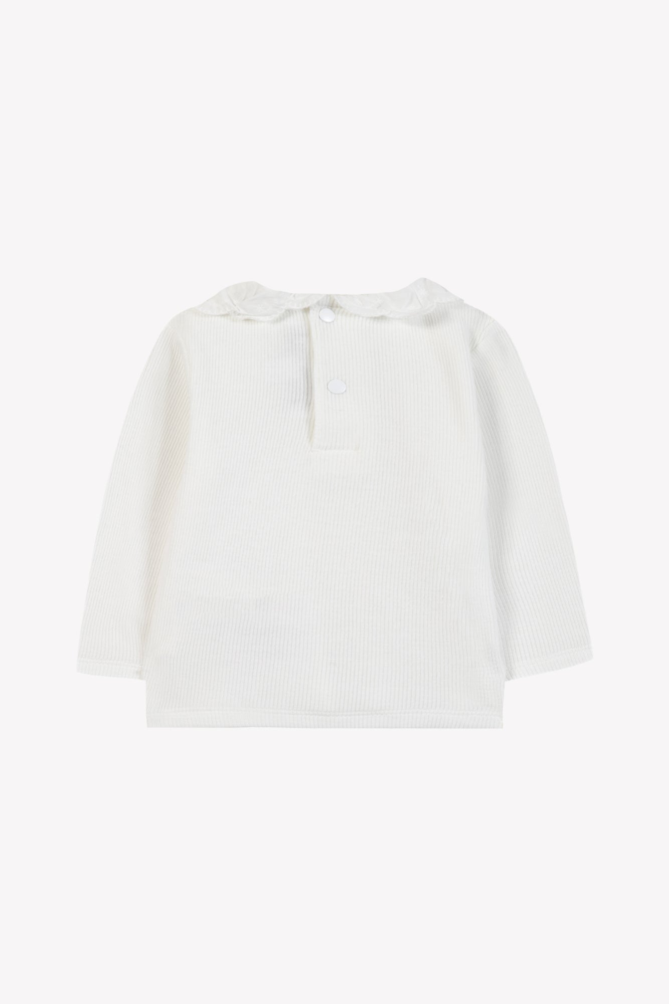 Sous-pull - Ecru coton  col volanté